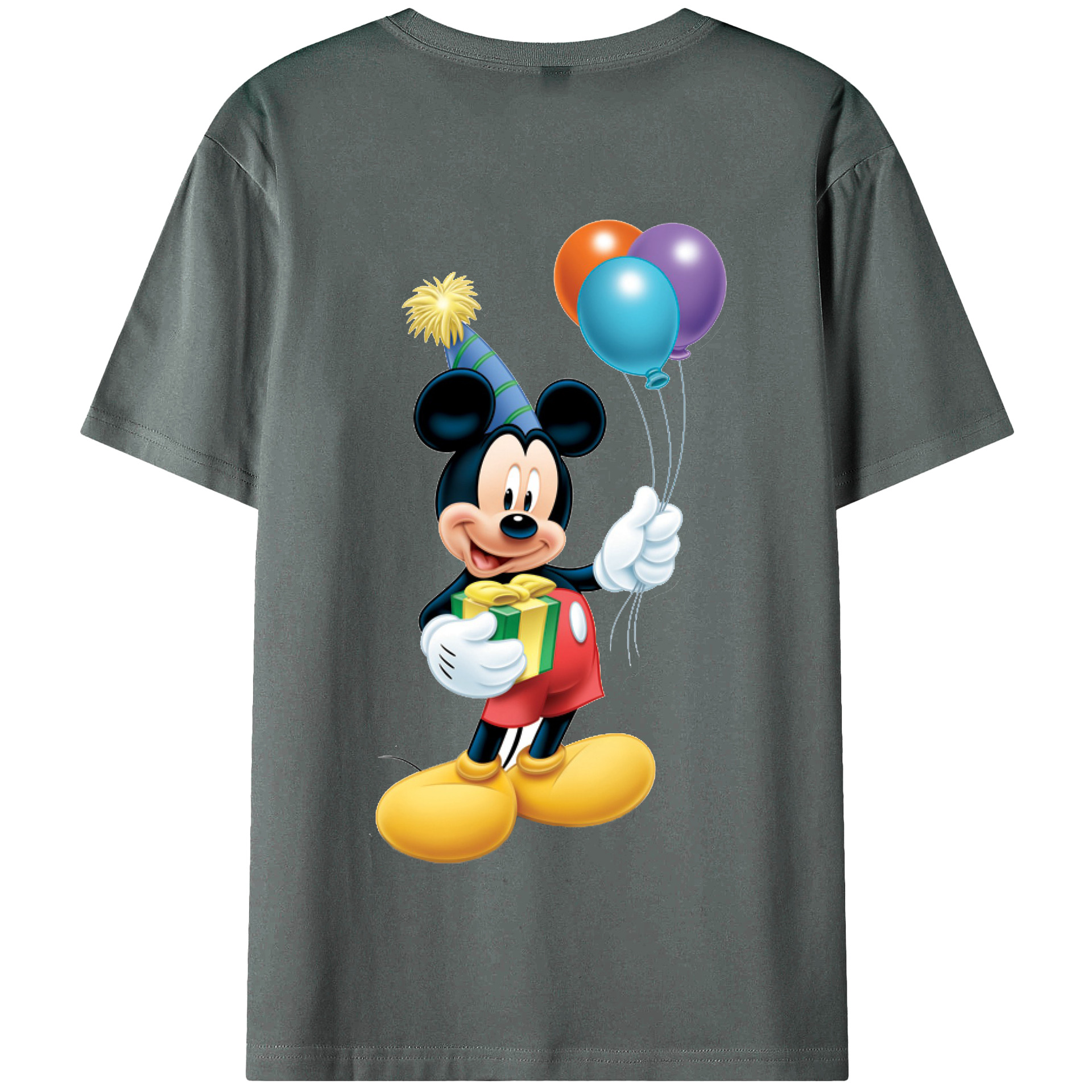 （画像用） ミッキーマウス Mickey Mouse 綿100％半袖Tシャツ（背面プリント）